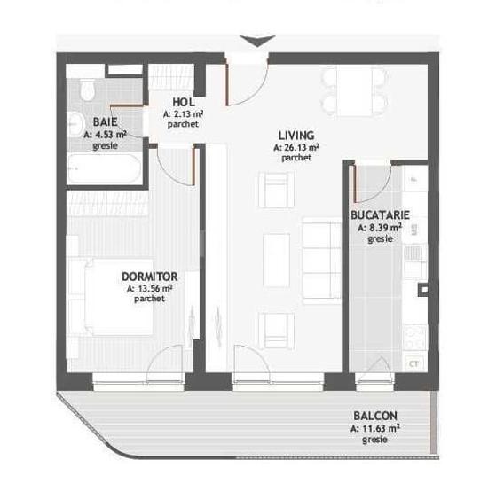 Apartament 2 camere, Florești, zonă centrală, parcare subterană. - 6