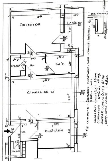 Apartament cu 2 camere semidecomandat în Rogerius