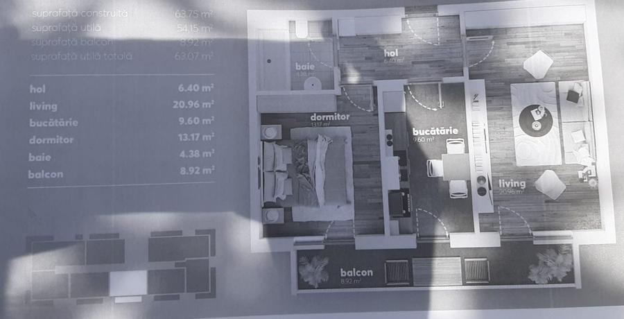 Apartament cu 2 camere decomandat în Central