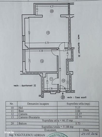 Apartament cu 4 camere în Nord