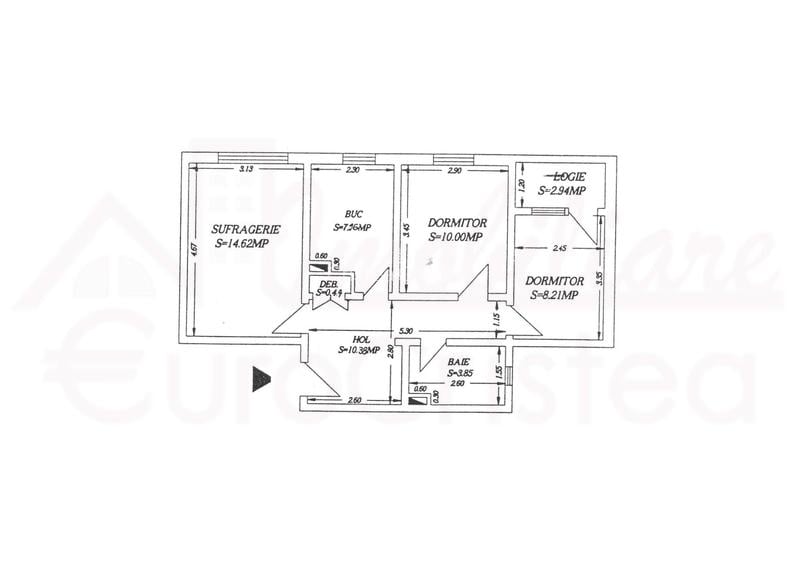 Apartament 3 camere Mangalia | Zona:Centru-Sens,600m de plaja