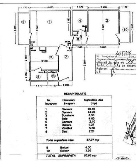 Apartament cu 2 camere decomandat în Central