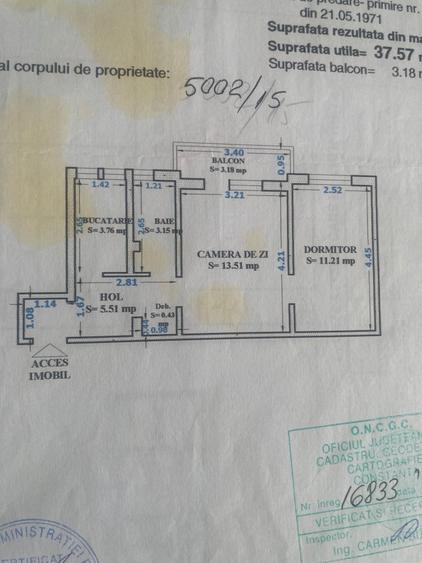 Apartament cu 2 camere semidecomandat în Exterior Vest