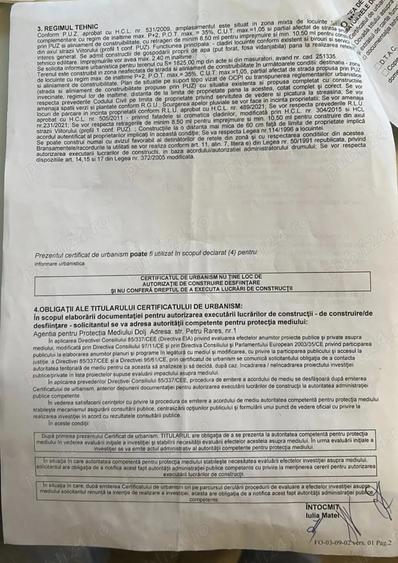 Teren de 1800 mp, în Central