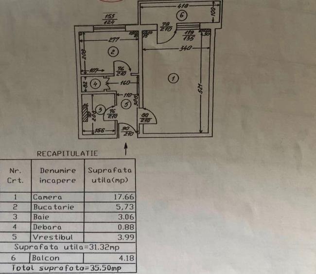 Garsonieră decomandată în Iancului