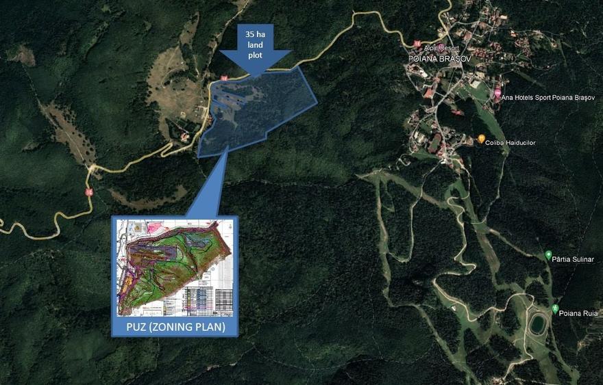 Teren Construcții intravilan de 348523 mp, în Poiana Brașov