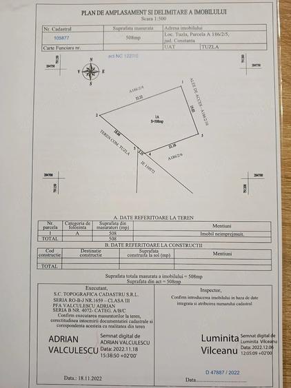 Teren de 1503 mp, în Tuzla