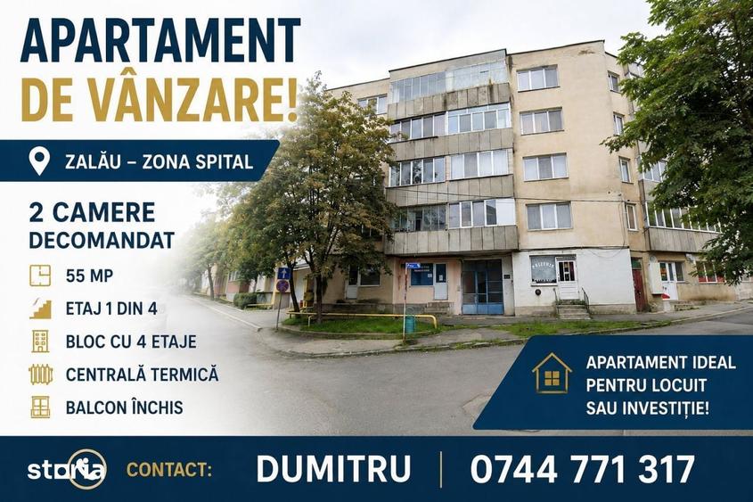 Apartament cu 2 camere decomandat în Central