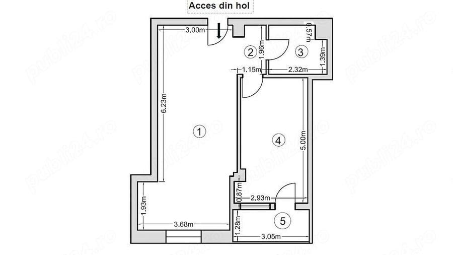 Apartament cu 2 camere în Tomis Nord