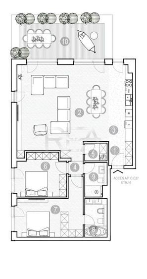 Apartament cu 3 camere semidecomandat în Grivița