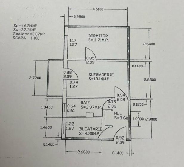 Apartament cu 2 camere, mobilat în Războieni