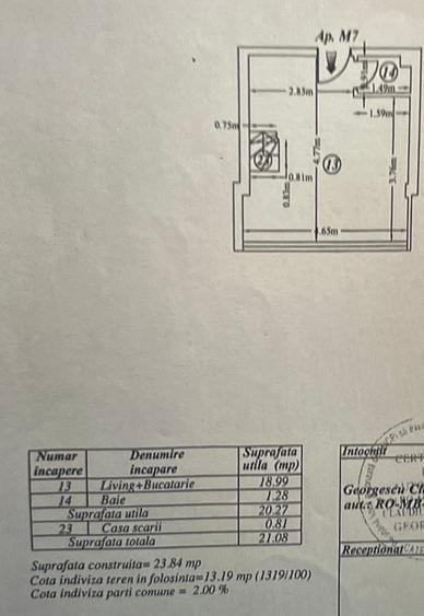Apartament cu 3 camere decomandat în Brâncoveanu