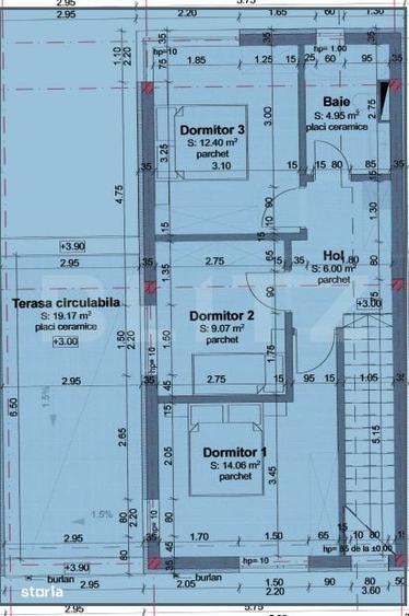 Casa individuala 4 camere, 111.23mp, 56.95 mp gradina, zona Porii - 3