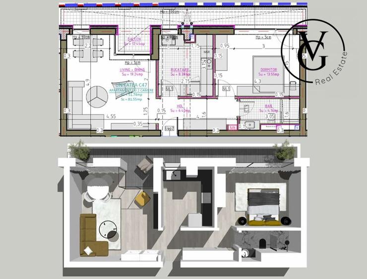 Apartament cu 2 camere decomandat în Inel I