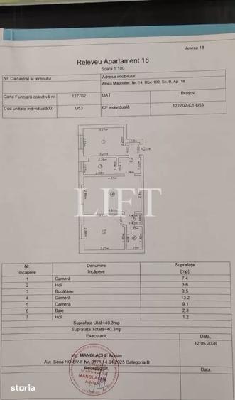Apartament cu 3 camere semidecomandat în Central