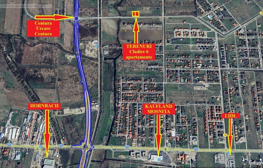 Teren pentru cladire cu 6ap - Acces la Drumul Boilor - Mosnita - 100e/mp+TVA - 2