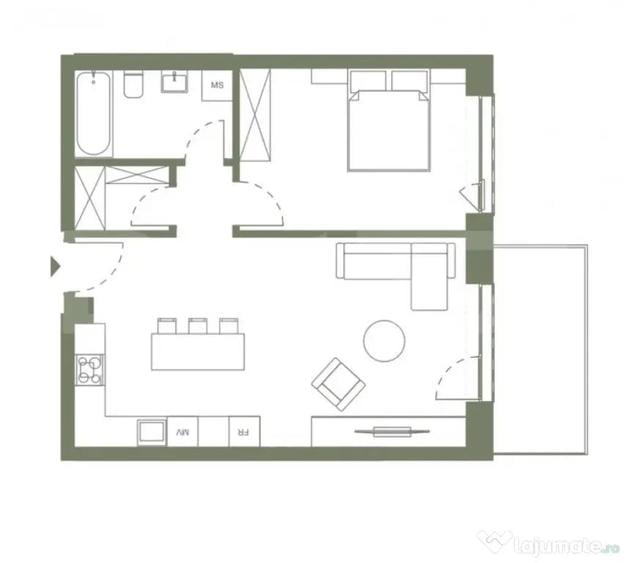 OPORTUNITATE! APARTAMENT 2 CAMERE, FINISAT, ETAJ INTERMEDIAR - 1