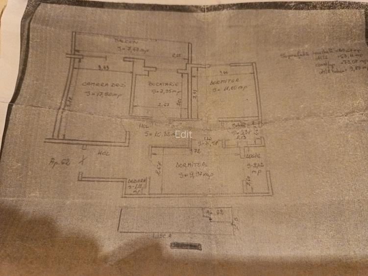 Vand apartament 3 camere tip B
