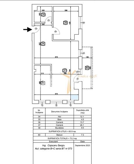 Apartament cu 2 camere semidecomandat, mobilat în Păcurari