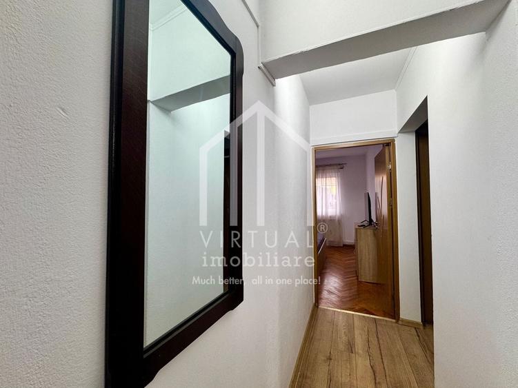 Apartament cu 3 camere semidecomandat, mobilat în Central