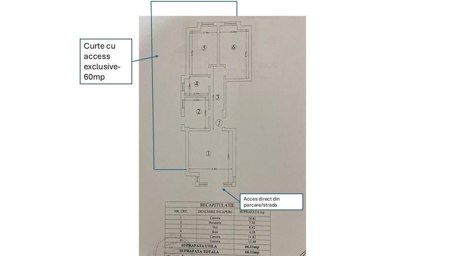 Apartament cu 3 camere decomandat în Central