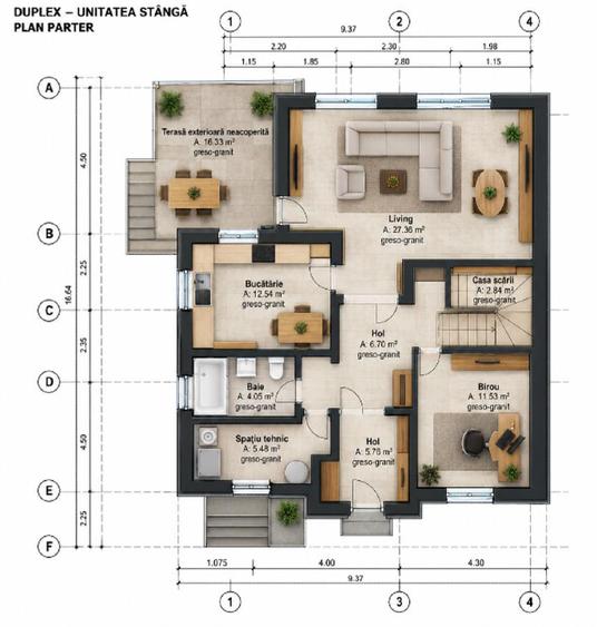 Duplex cu 5 camere cu Canalizare în Borhanci