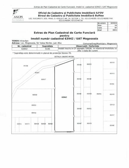 Teren agricol intravilan de 5145 mp, în Mogoșoaia