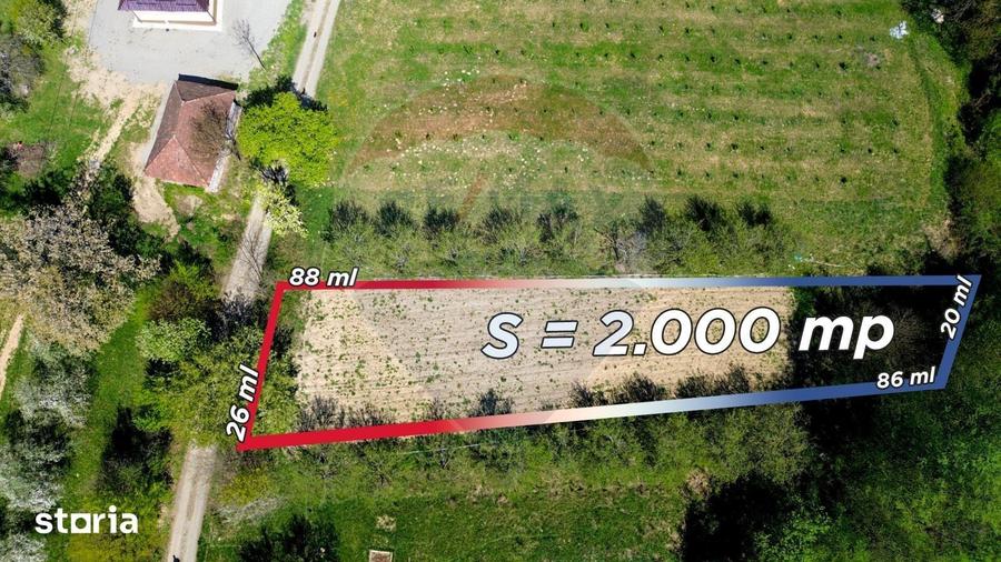 Teren de 2000 mp, în Copalnic