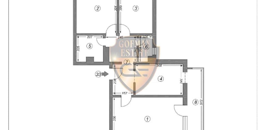 Apartament cu 3 camere decomandat în Faleza Nord