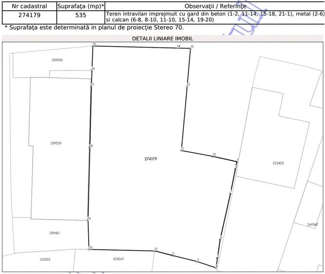 Teren Construcții intravilan de 535 mp, în Dămăroaia