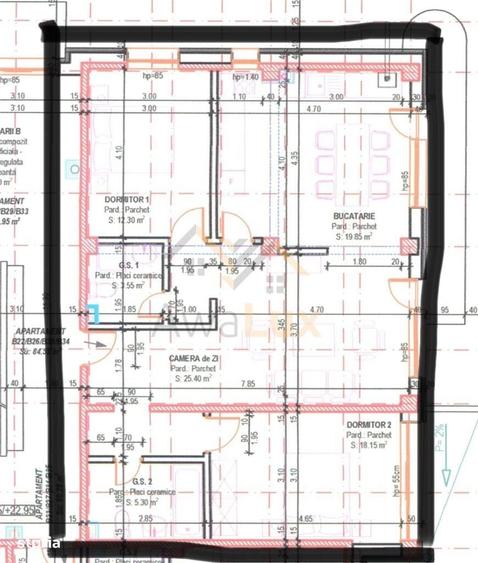 Apartament cu 2 camere în Ultracentral