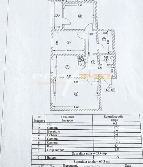 Apartament cu 3 camere decomandat în ICIL