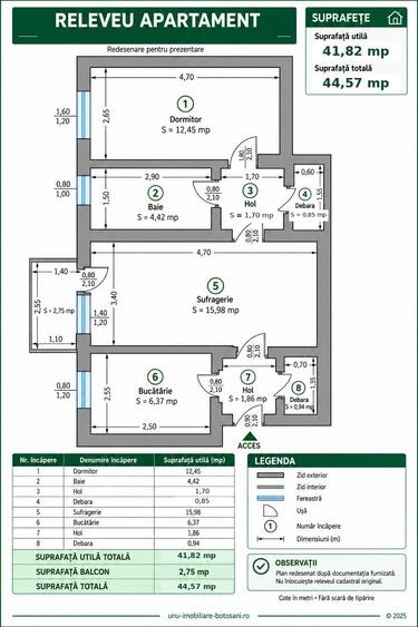 Apartament cu 2 camere semidecomandat în Ultracentral