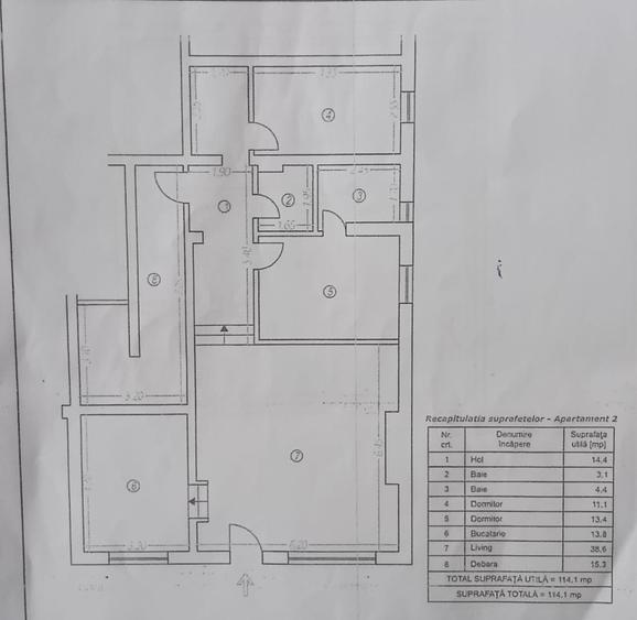 Apartament cu 3 camere decomandat în Găgeni