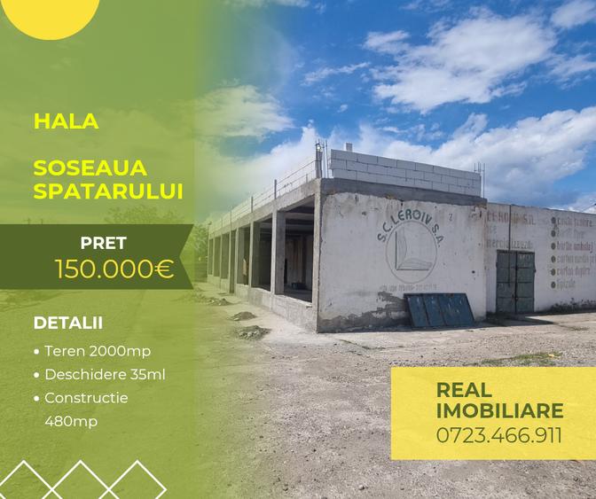 Spațiu industrial, de 480 mp, în Spătaru