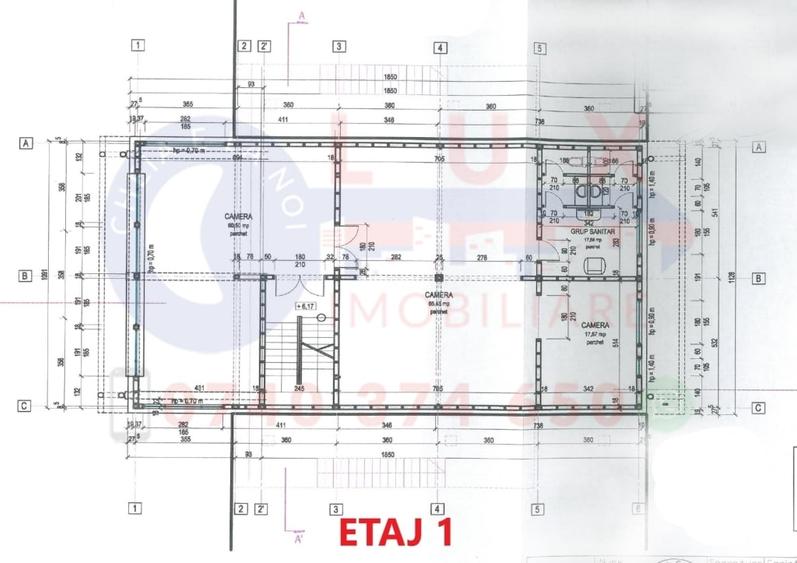 Birou, de 383 mp, în Central
