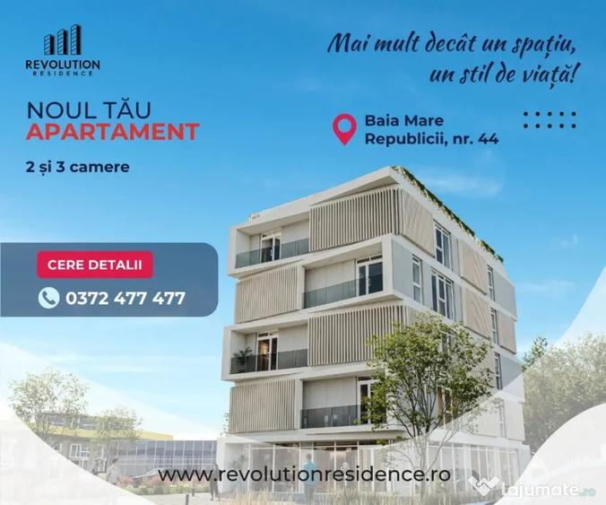 Apartament cu 2 camere decomandat în Republicii
