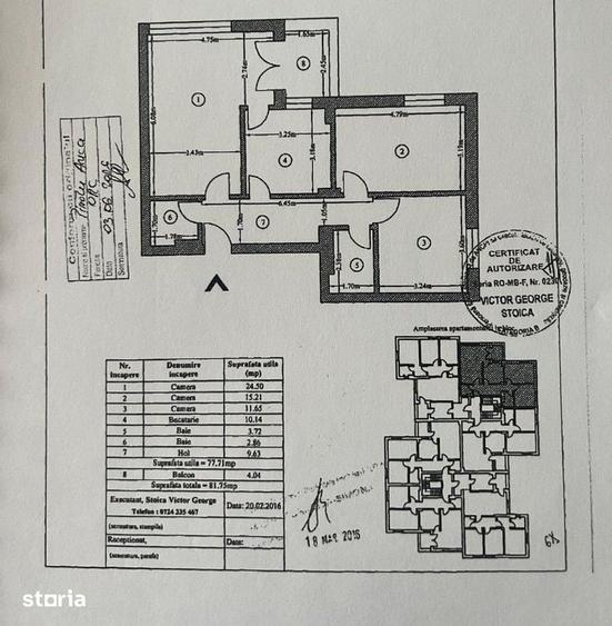 Apartament cu 3 camere decomandat, mobilat în Nord