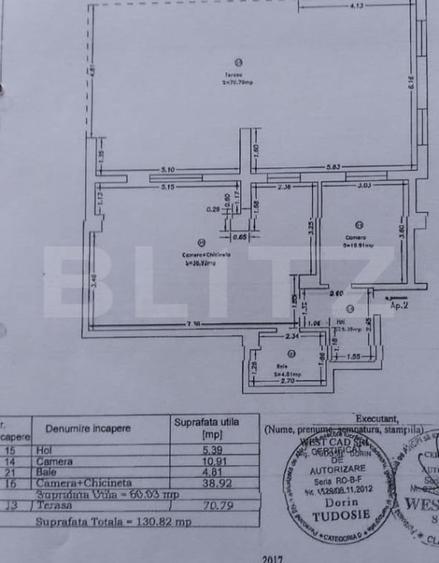 Apartament cu 2 camere semidecomandat, mobilat în Torontalului