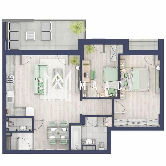 Apartament cu 3 camere nedecomandat în Turnișor — fotografia 1