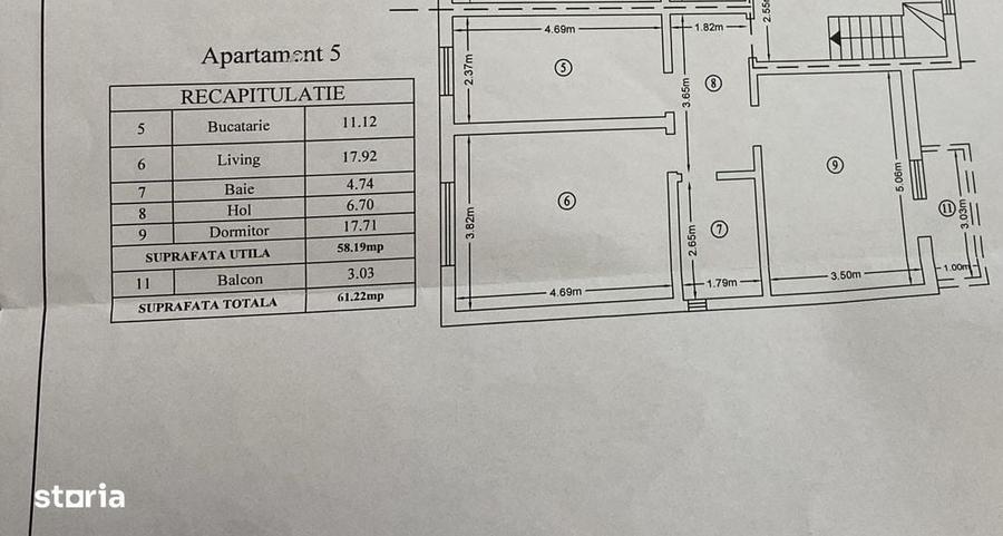 Apartament cu 2 camere decomandat în Lunca Cetățuii