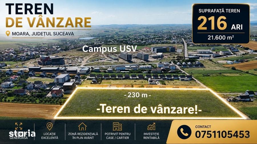 Teren de 21600 mp, în Șcheia