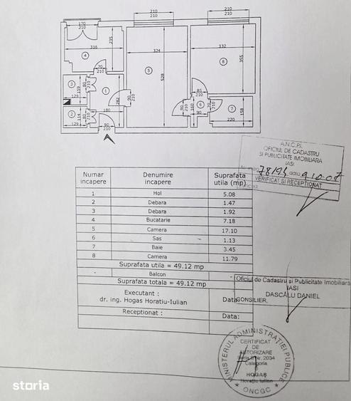 Apartament cu 2 camere decomandat în Central