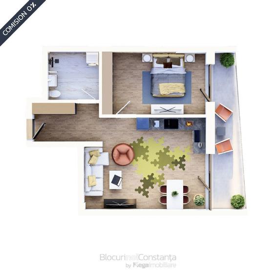Apartament cu 2 camere în Nord