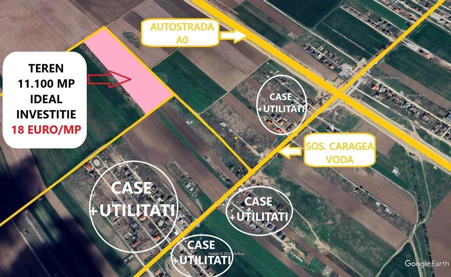 Teren Construcții intravilan de 11100 mp, în Domnești