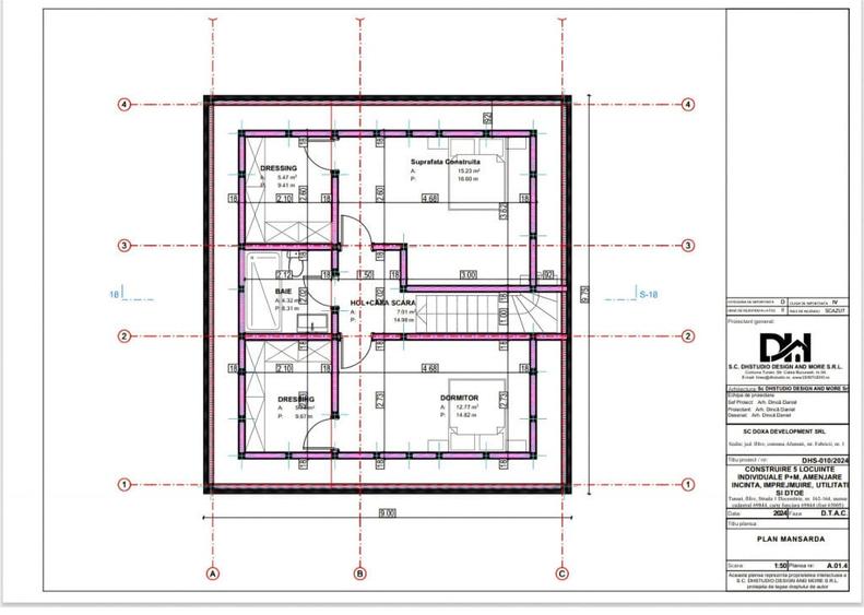 Casa individuala - Tunari - P M - 5 camere - 2 bai - 165mp - 9