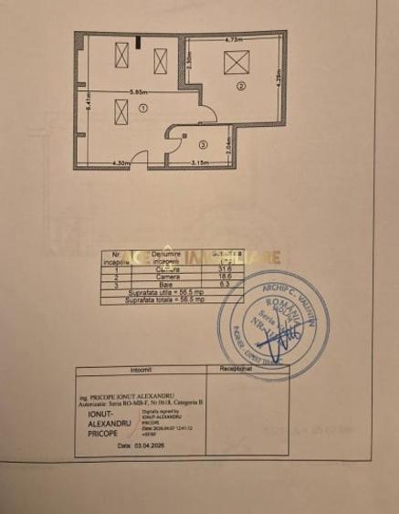Apartament cu 2 camere semidecomandat în Străulești