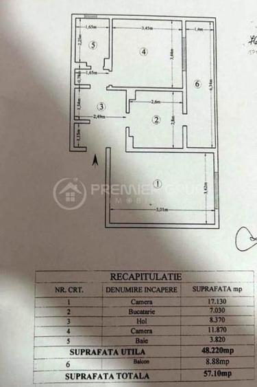 Apartament 2 camere, Nicolina - CUG, 57mp - 1