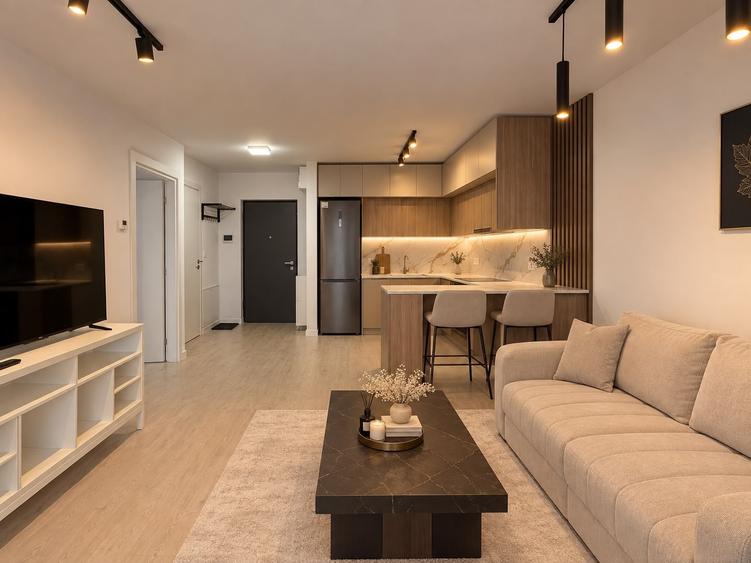 Apartament cu 2 camere nedecomandat, mobilat în Băneasa