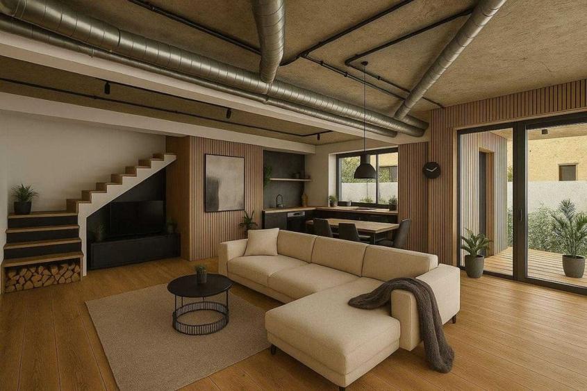 Duplex cu 4 camere cu Canalizare în Palazu Mare